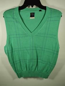 Callaway Nordstrom Golf Sweater Vest Women's XL Mint Green 100% Cotton EUC